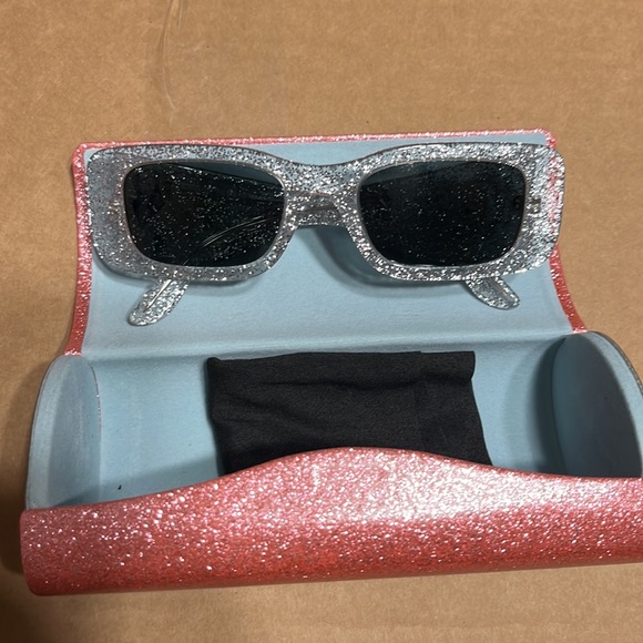 RARE Chiara Ferragni Sunglass Hut Silver Glitter Sunglasses main image 7